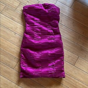 Elegant Pink Strapless Dress